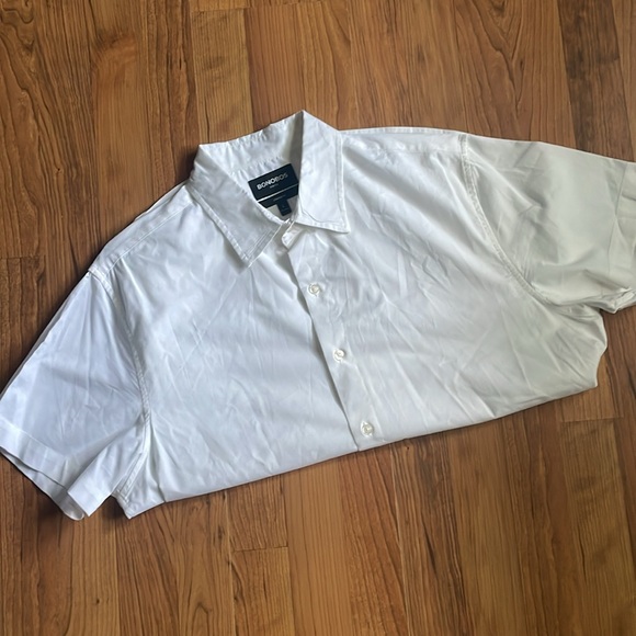 Bonobos White Standard Fit Short Sleeve Button Down Shirt Size Large - Picture 3 of 6